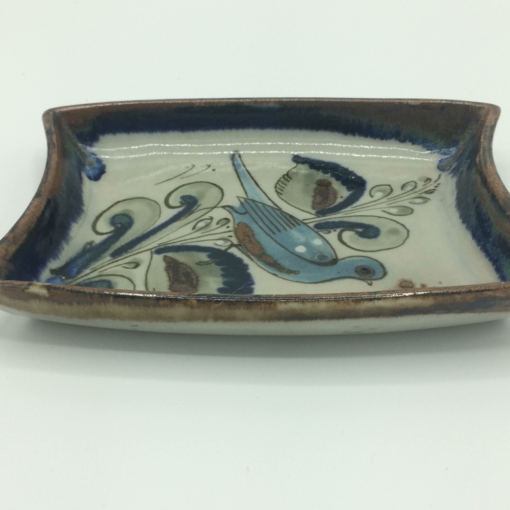 Vintage Ken Edwards El Pottery ceramic hand painted serving  plate - Picture 3 of 5